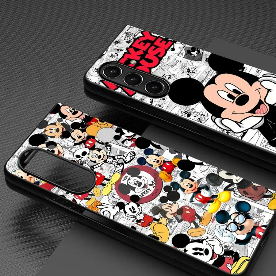 Funda para Samsung Galaxy ZFold3 ZFold5 ZFold4 ZFold7 Z Fold 7 6 5 4 3 ZFold6 funda trasera para teléfono Disney Mikey Minnie Mouse