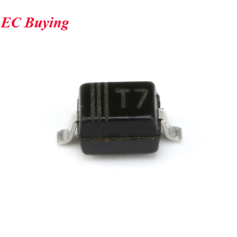 100 unids/lote 1N4007WS D7 1N4007 T7 SOD-323 1000V 1A SMD diodo rectificador Universal - imagen 2