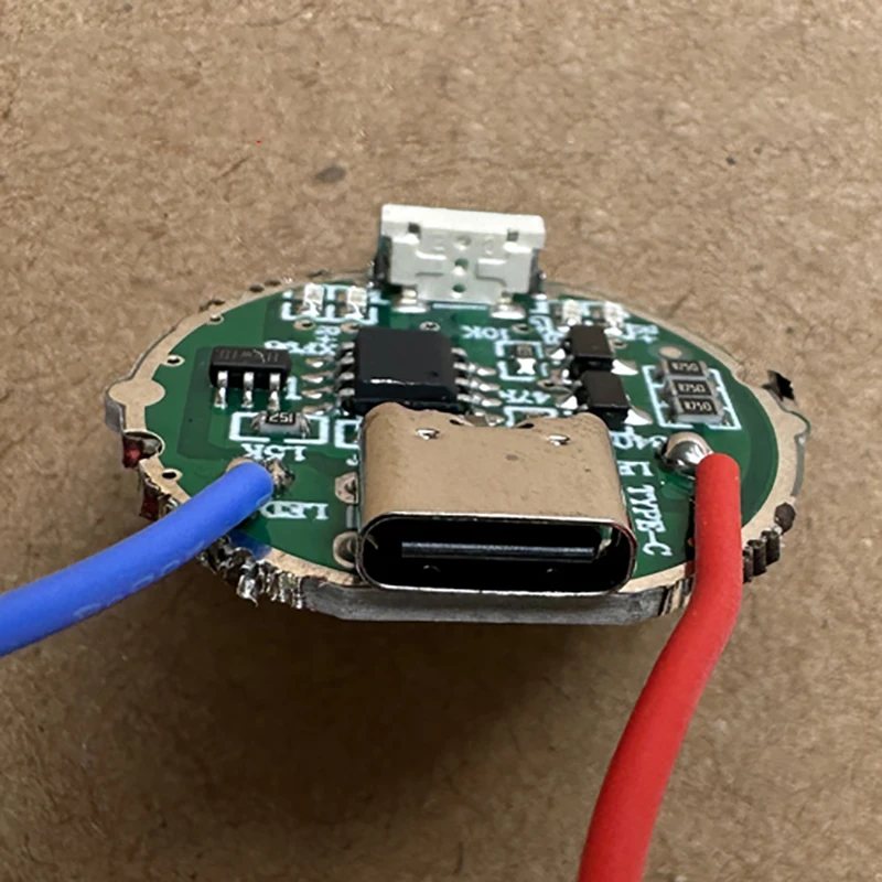 Placa de circuito de controlador de atenuación continua, 26mm, 3,7 V, para XHP50 ForT6 L2 XPL tipo C, placa controladora de carga de linterna recargable por USB - imagen 3