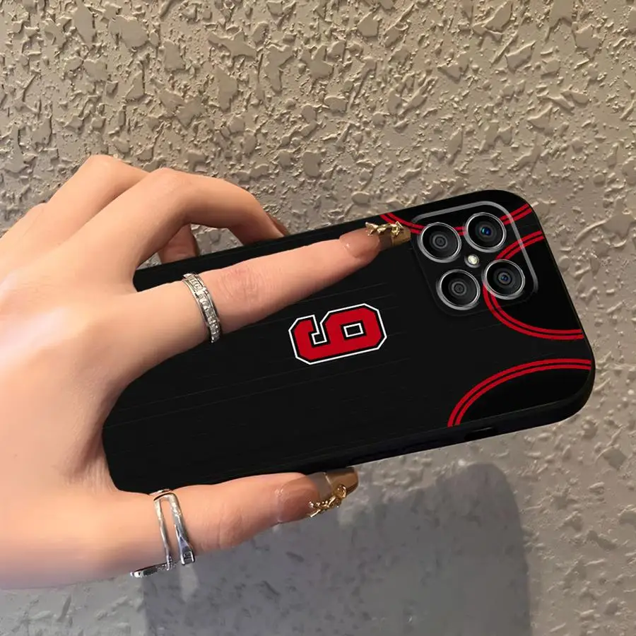 Funda de teléfono suave negra para Honor X8 X7 200 400 Lite 90 X5b X6 Magic5Lite 8X 70 X9a diseño Digital de baloncesto - imagen 5