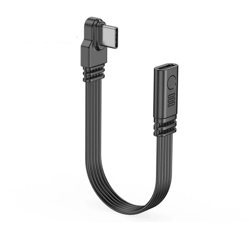 Cable de extensión USB C de 90 grados macho a hembra tipo C a tipo C 480Mbps 45W Cable de datos extensor de carga rápida para Samsung Xiaomi - imagen 4