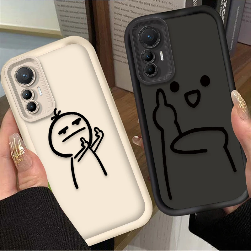 Funda divertida de dibujos animados para Xiaomi Poco X7 X6 X5 X3 NFC F7 F6 F5 F3 M7 M6 Pro 4G 5G Mi 12 11 Lite NE 5G 13T 12T 11T 14T Pro - imagen 2
