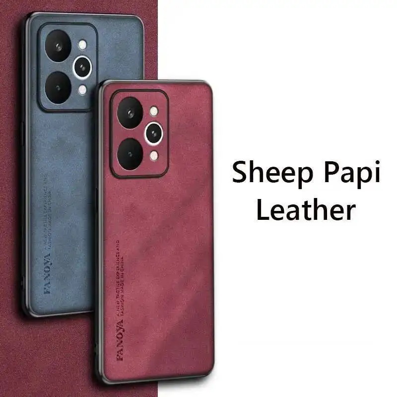 Para Realme 15 Pro 5G sensación de piel a prueba de golpes mate Funda de cuero Retro Funda trasera suave Funda para Realme 15 Pro Protector