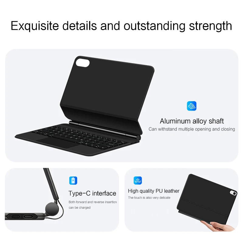 Teclado Magico iPad 11a Gen - Funda Folio Magnetica 2025 Bluetooth - imagen 2