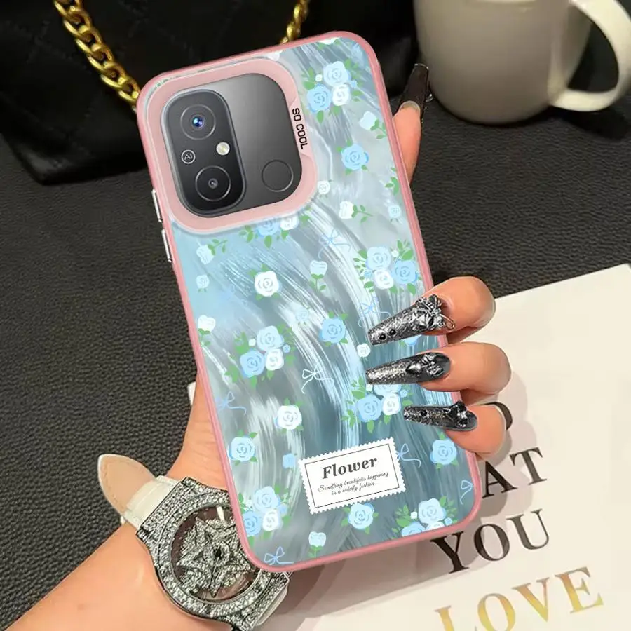 Funda de mariposa y flor para Xiaomi Redmi 14C 9T A5 12C 13C A1 A2 Plus 10C K60 9C, funda trasera para teléfono - imagen 5