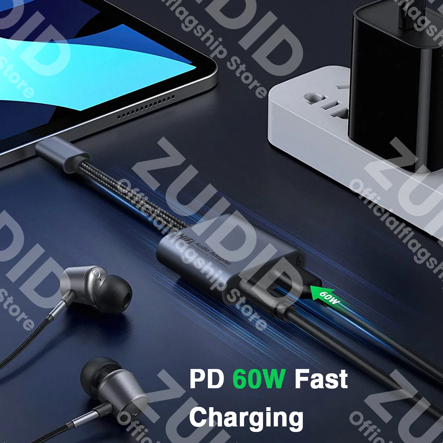 Adaptador USB-C a jack DAC alta resolución carga rápida iPad Samsung - imagen 4