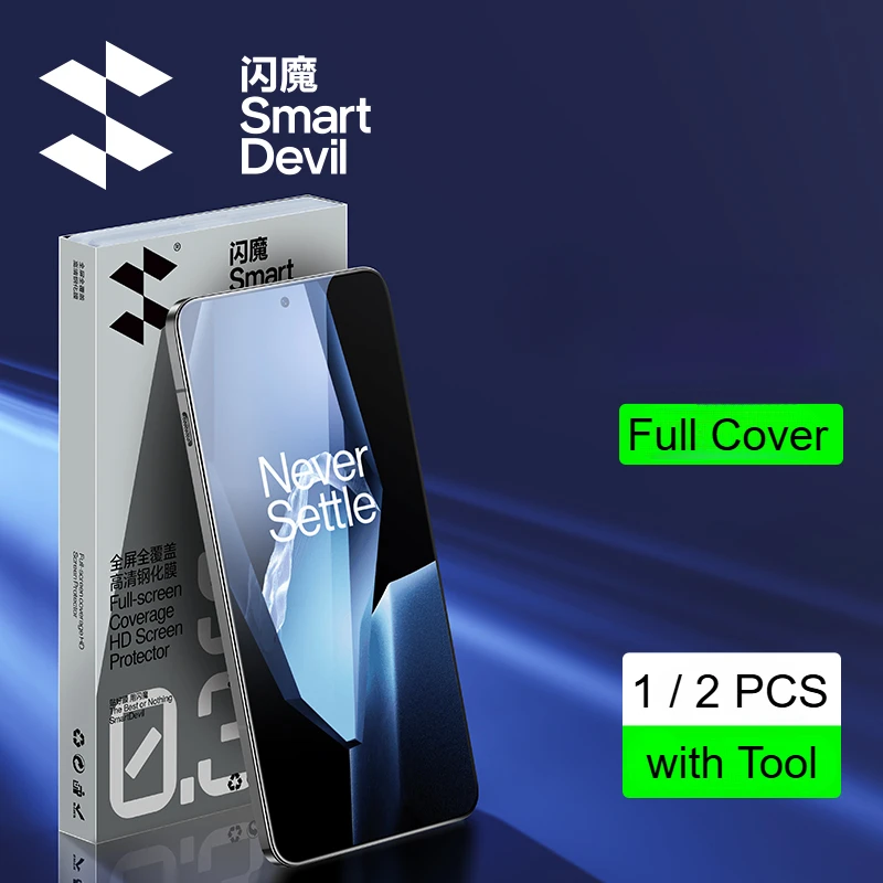 Protector de pantalla SmartDevil para OnePlus 13T HD película de vidrio templado transparente para OnePlus Ace 5 5 Pro antihuellas