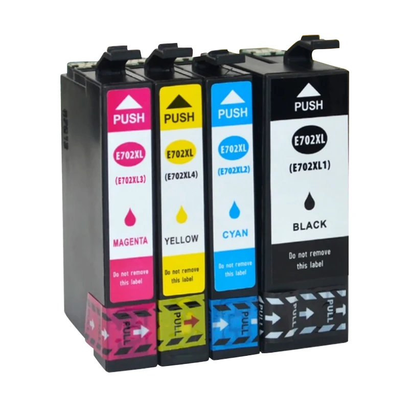 Cartucho de tinta Compatible con Color 702XL 702 T702 T702XL para impresora Epson Workforce Pro WF-3720 WF-3725 WF-3730 WF-3733 DWF - imagen 2