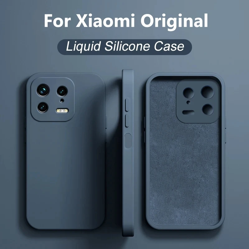 Funda de teléfono para Xiaomi 13, funda Original de silicona líquida para Xiaomi Mi 13 Mi13 Pro Mi 13, funda trasera Ultra protectora