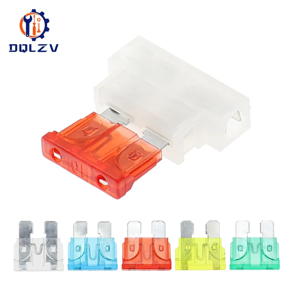 Portafusibles medio para coche, barco, camión, ATC ATO, fusible de cuchilla 1A 2A 3A 4A 5A 7.5A 10A 15A 20A 25A 30A 35A 40A