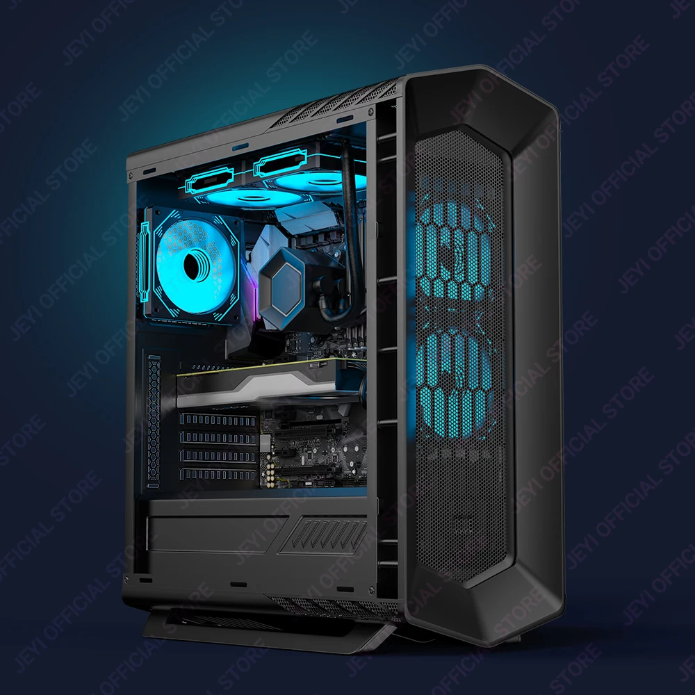 JEYI RGB ventiladores de refrigeración 120mm caja de la computadora Kit de ventilador de alto rendimiento ventilador de PC de 6 pines enfriador radiador silencioso con controlador ARGB - imagen 4