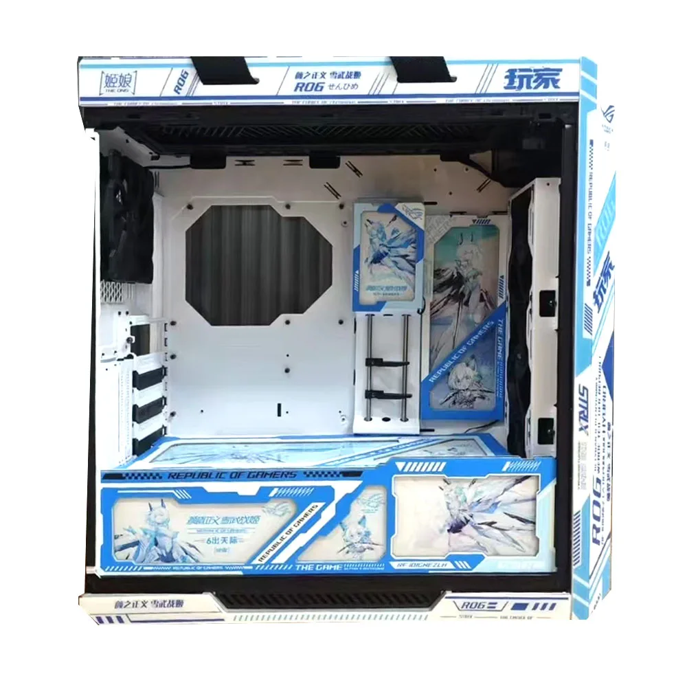 Pegatinas de marco DIY para funda Asus GX601, cubierta de papel Stricker de Anime para chasis MOD Helios, accesorios decorativos para gabinete de juegos ROG - imagen 5