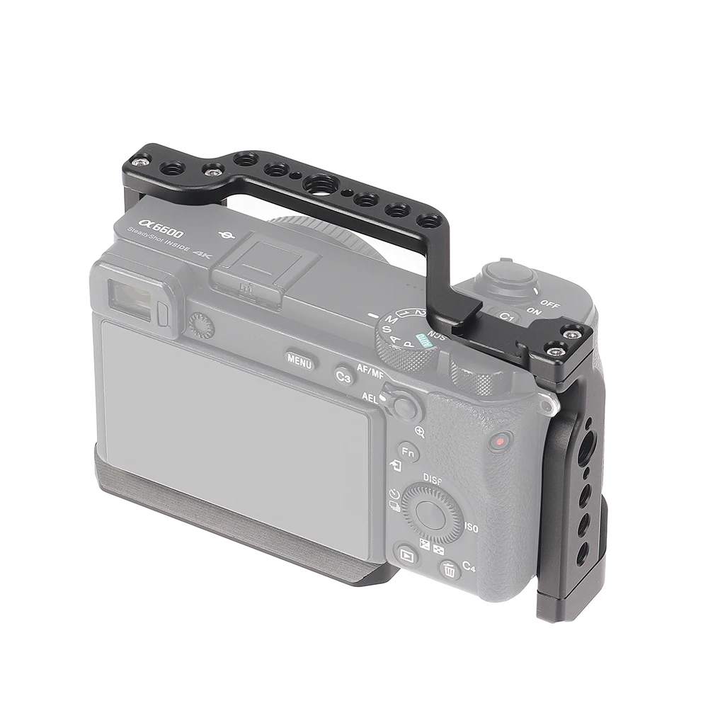 Jaula de cámara A6600 para Sony A6600 Dslr, jaula con zapata fría y agujeros de localización Arri, jaula de disparo para trípode, accesorios de fotografía - imagen 4
