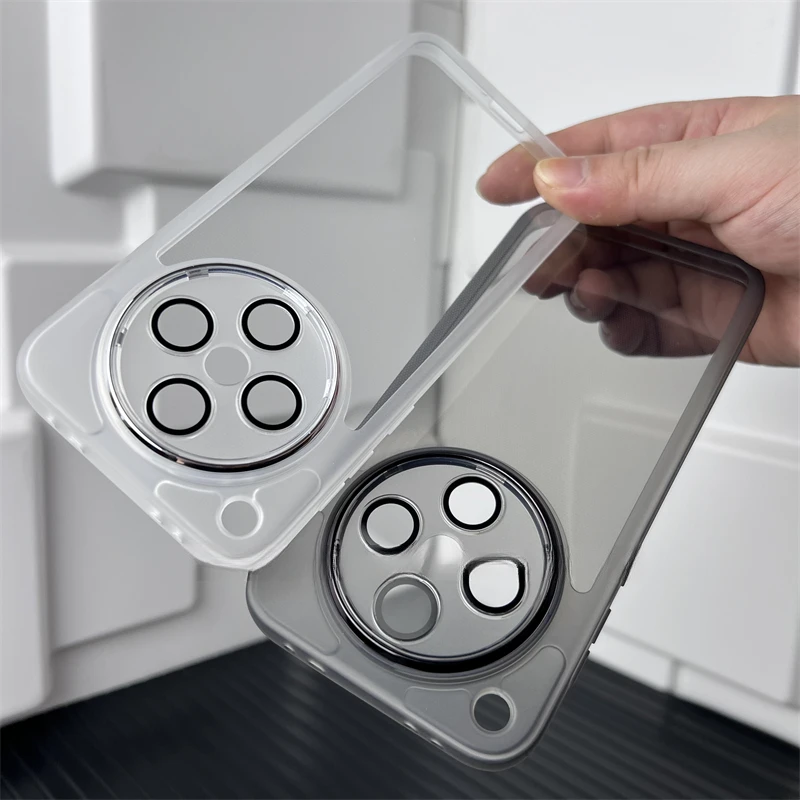 Funda de teléfono de lujo con película de lente para OPPO Find X8 Pro X8Pro 5G, marco glaseado de silicona suave, cubierta de parachoques de borde de alta moda - imagen 2