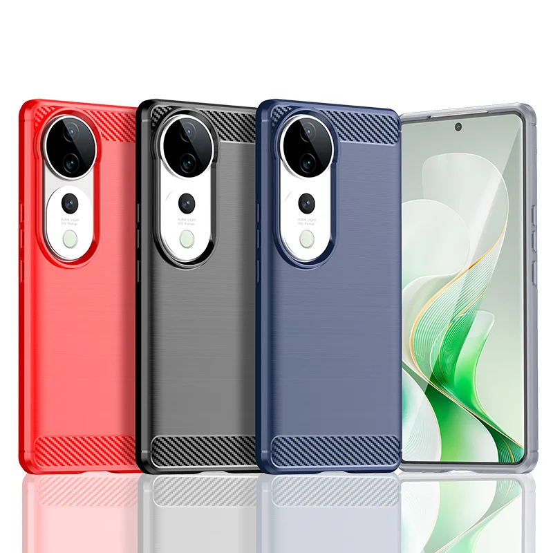 Funda protectora para Vivo V40 5G, carcasa de silicona suave, TPU, a prueba de golpes, parachoques de teléfono - imagen 2
