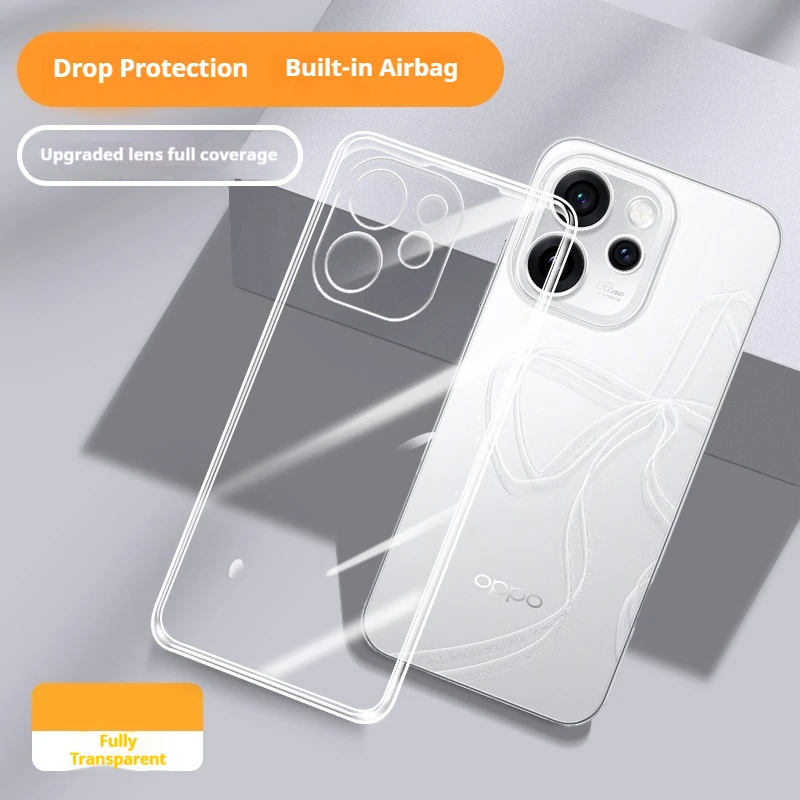 Funda de teléfono duradera y Flexible para OPPO Reno15 Reno 15 Pro Max 2025, funda de silicona TPU transparente 360, protector suave transparente a prueba de golpes - imagen 2