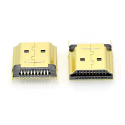 Conector HDMI macho 19 pines oro 2 filas espaciado 1.6mm equipos HD