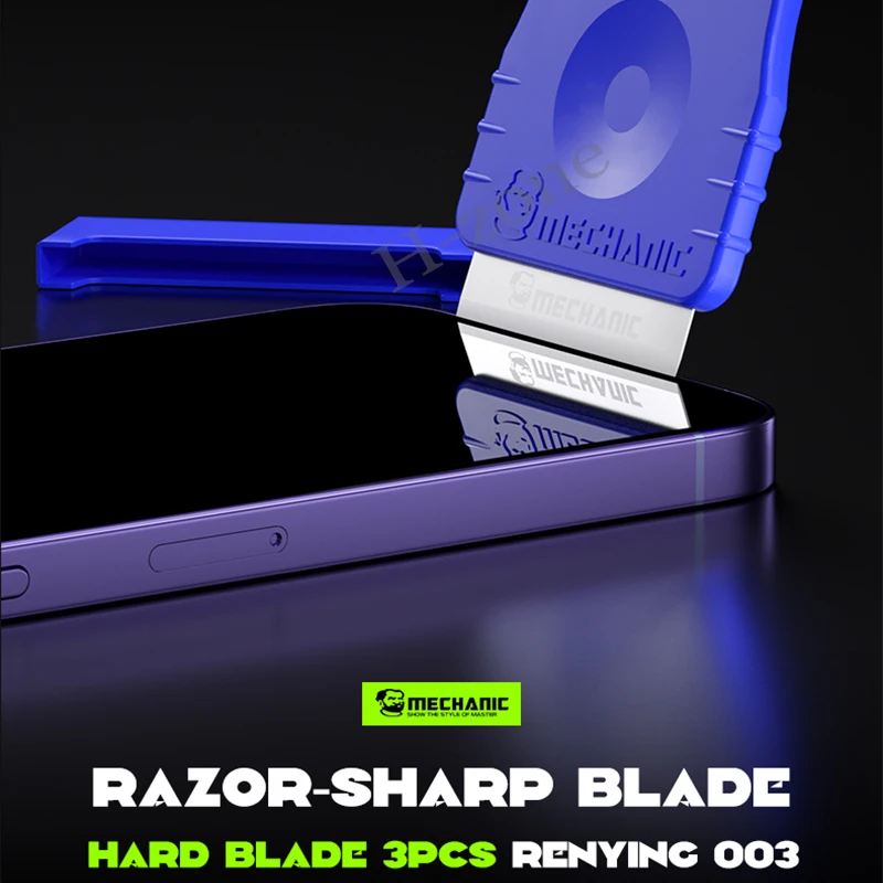 MECHANIC-herramienta de limpieza de alta dureza para teléfono móvil, 3 piezas, marco de pantalla LCD, eliminación de pegamento OCA, cuchillo de corte para película de ventana de vidrio de coche - imagen 2