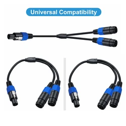Cable Divisor Speakon Macho a Salidas para Extensión de Sonido