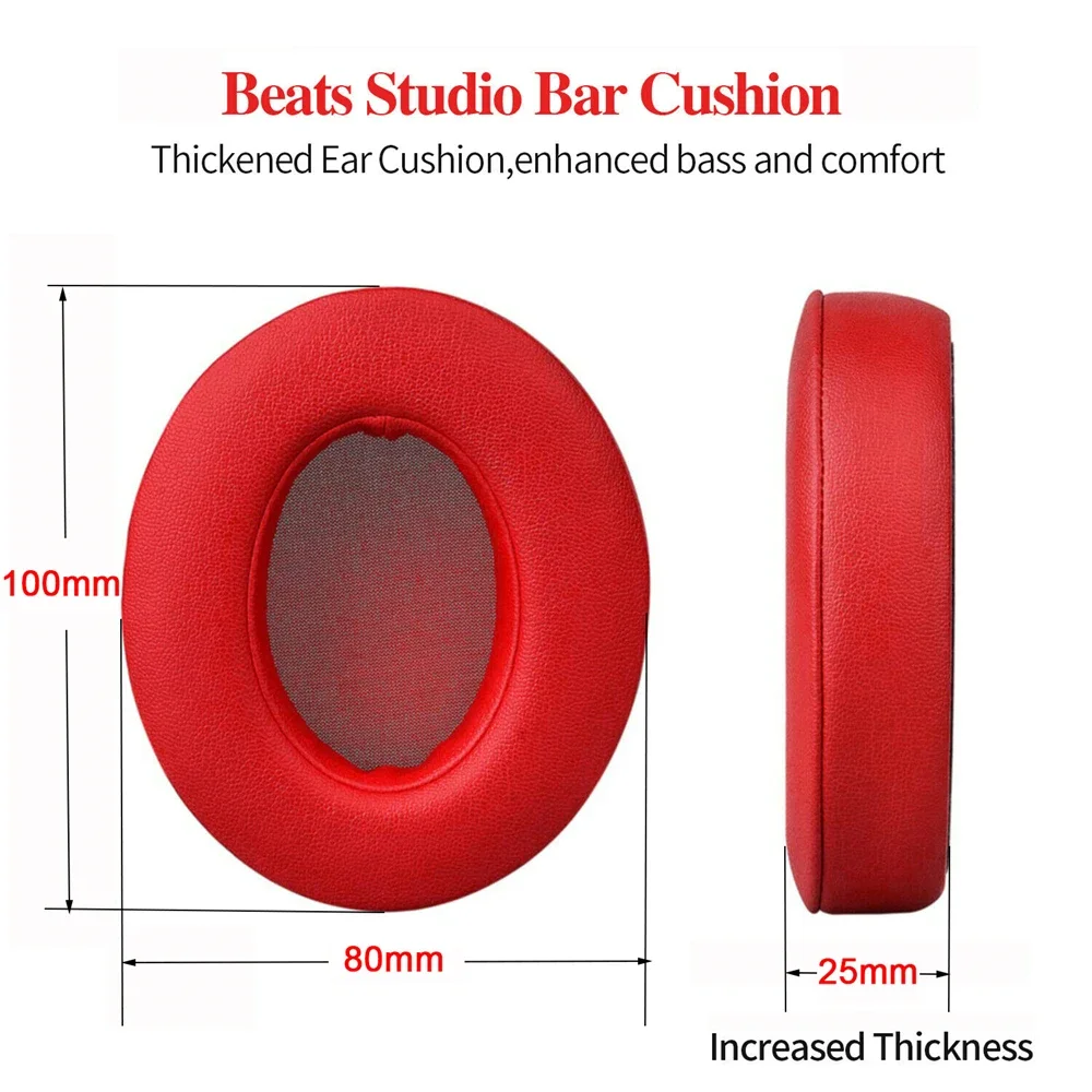 Almohadillas de repuesto para auriculares Beats Studio 2 3, almohadillas inalámbricas/con cable, compatible con Bluetooth, funda suave - imagen 4