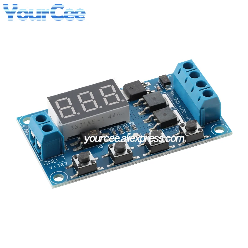 Módulo de relé de interruptor de retardo, tablero de control de tubo MOS dual con sincronización de ciclo de disparo de alto nivel con aislamiento optoacoplador, 2 uds./1 ud. - imagen 3