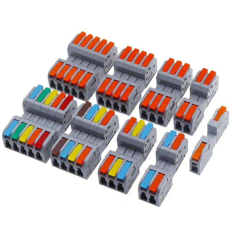 10PCS Docking Mini Quick Wire Connector Universal Compact Electrical Wiring Connectors Push-in Butt Conductor Terminal Block - imagen 2