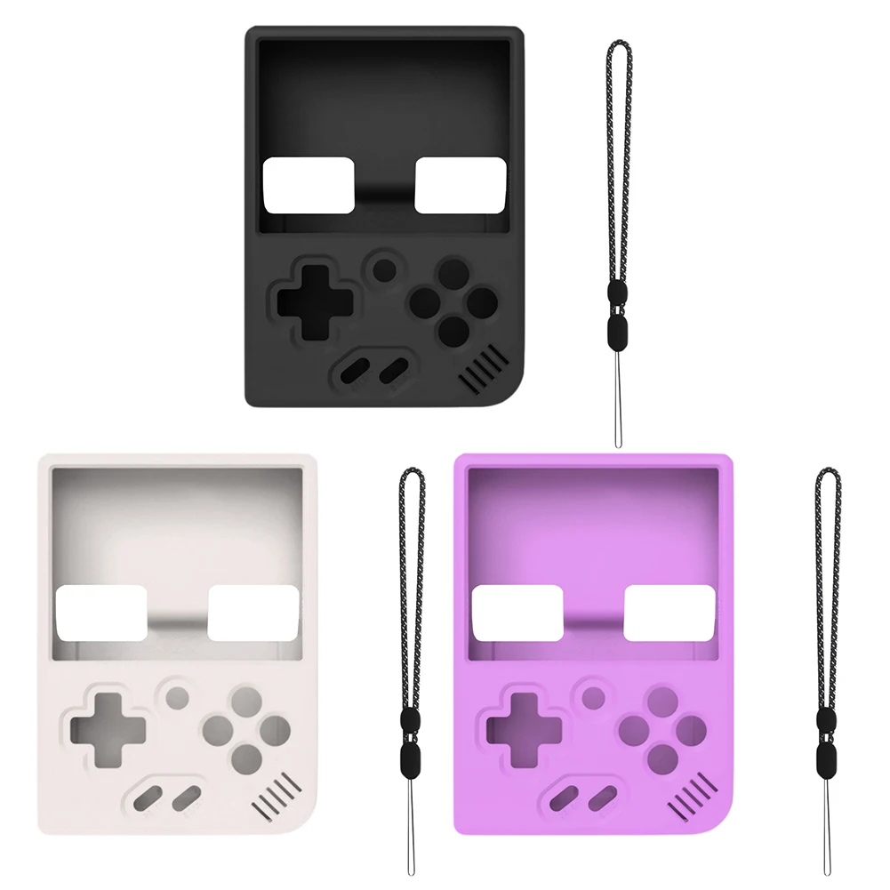 Funda protectora de silicona a prueba de golpes, cubierta de piel protectora suave, antideslizante con cordón para consola de juegos portátil MIYOO MINI Plus - imagen 2