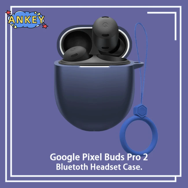 Funda protectora para Google Pixel Buds Pro 2, anillo anticaída, silicona suave, auriculares inalámbricos Bluetooth, transporte - imagen 5
