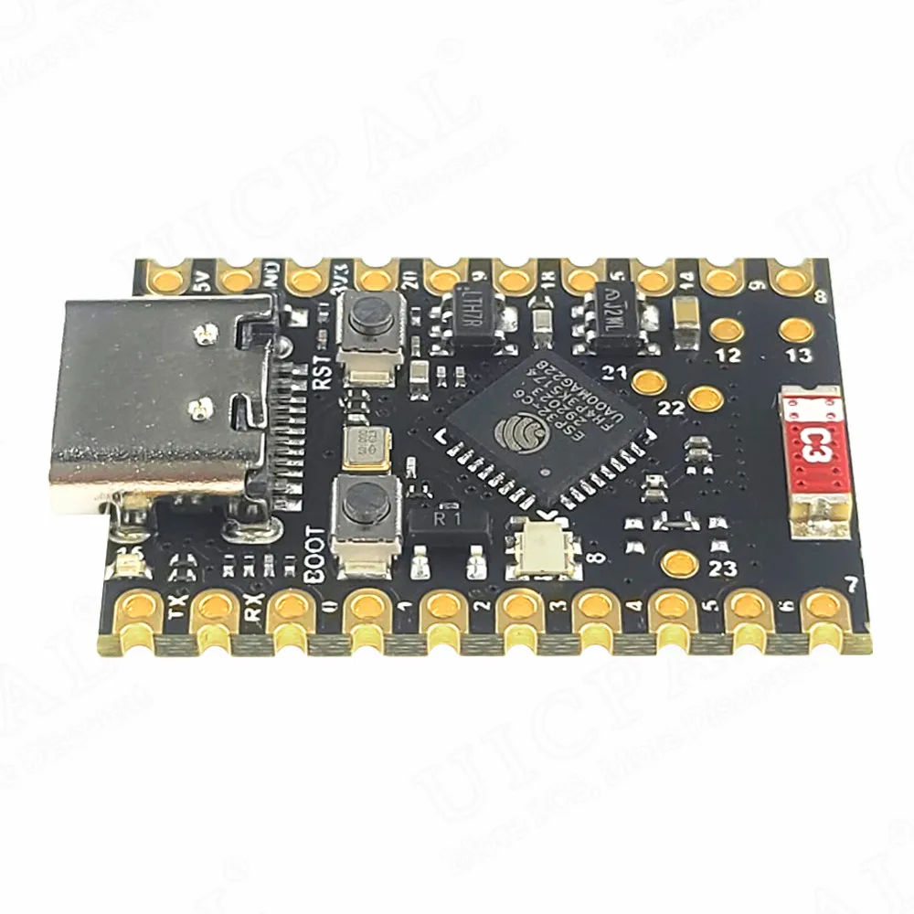 MINI Placa de desarrollo ESP32 C6, módulo WiFi 6 N4 BT con RISC-V de oscilador de cristal, 32 bits, 4MB, FLASH, ESP32-C6 de baja potencia - imagen 5
