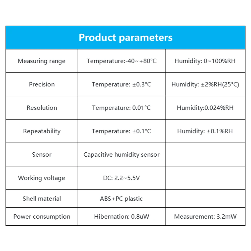 AM2315C Sensor Digital de temperatura y humedad Cable de sonda de alta precisión señal de salida IIC I2C montable en la pared - imagen 5
