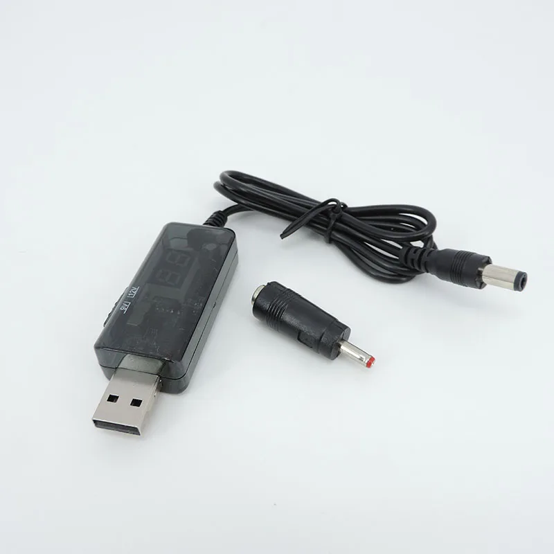 Cable convertidor de refuerzo USB a CC, 5V a 9V, 12V, voltaje ajustable, transformador de pantalla Led, regulador de potencia CC con Cable de interruptor - imagen 4