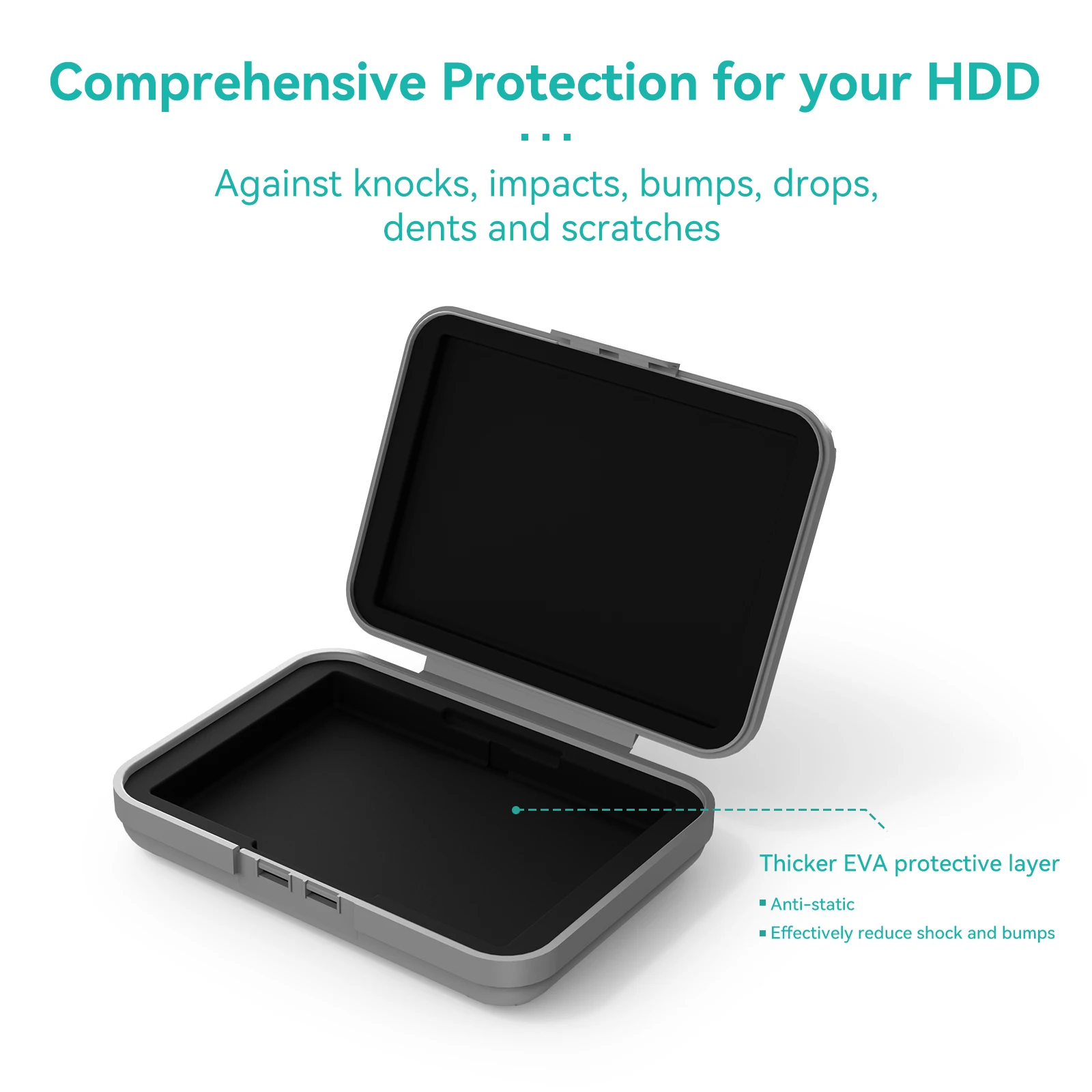 Yottamaster Paquete de 5 fundas para disco duro de 3,5 ", caja protectora portátil para disco duro para almacenamiento HDD de 3,5 pulgadas, a prueba de humedad y polvo - imagen 4