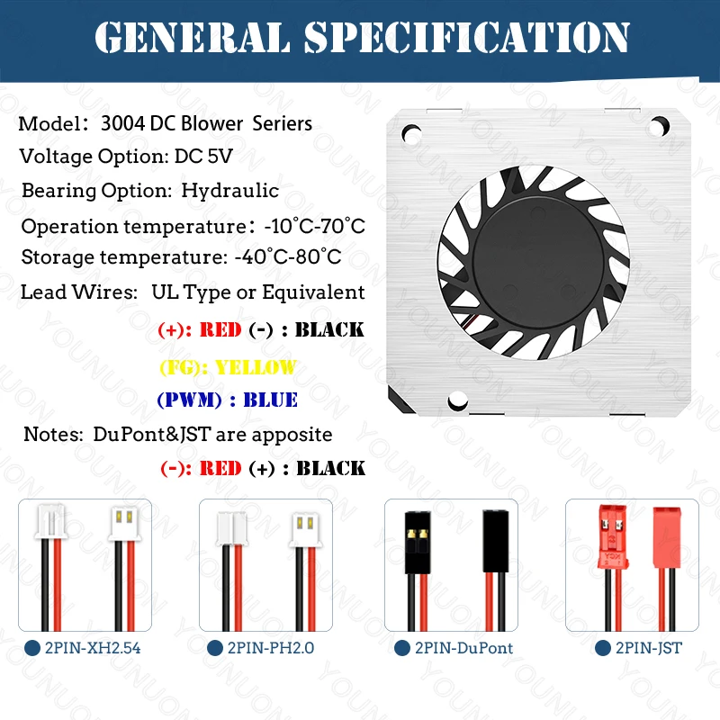 Ventilador ultrafino en miniatura de 3cm, 30mm, 30x30x4mm, 3004, 5V, 0,20A, utilizado para disipación de calor de soplado lateral del panel plano del proyector - imagen 4