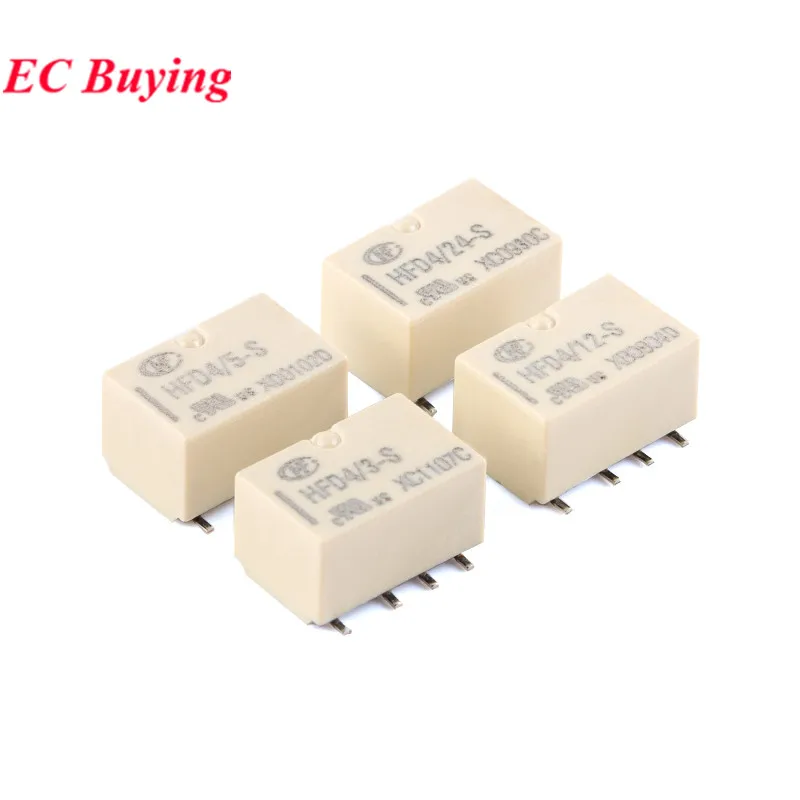 5 uds/1 unidad HFD4 HFD4-S relés de señal HFD4-3 3VDC HFD4-5 5VDC HFD4-12 12VDC HFD4-24 24VDC DC 3V 5V 12V 24V 8Pin 1A Relais Rele - imagen 3