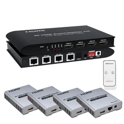Extensor HDMI 4K 30Hz Divisor por CAT6 con Ethernet