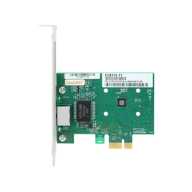 CEACENT CC8115-T1 Marvell AQC115 Chipset Adaptador de red de un solo puerto 2.5G RJ45 PCIe 2.0 x1 - imagen 2