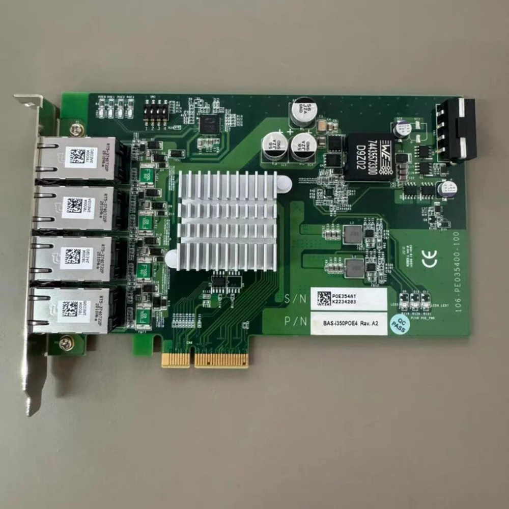 Tarjeta de captura de cámara industrial Tarjeta POE de cuatro puertos BAS-I350POE4 Rev.A2 - imagen 3