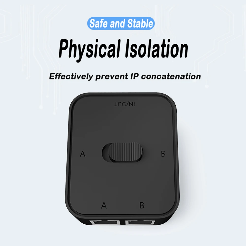 Adaptador de conmutador Ethernet LAN RJ45 CAT6 de 2 puertos, divisor de conmutador de red externo interno, 1000Mbps, Gigabit 2 en 1 de salida/1 en 2 de salida - imagen 5