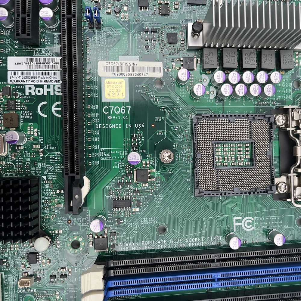 Placa base de servidor de segunda generación Core i3 i5 i7 Series LGA1155 DDR3 PCI-E 2,0 para Supermicro C7Q67 - imagen 4