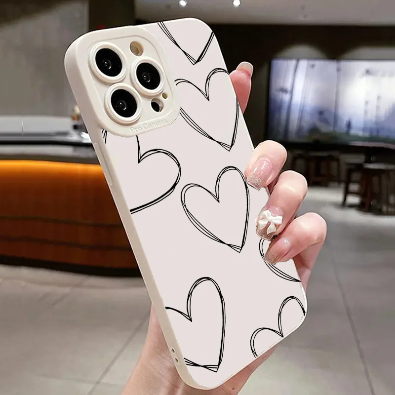 Funda de teléfono de pantalla completa para Samsung Galaxy Note S8 S9 S10 S10E S20 FE S21 S22 Plus Ultra 5G M31 de silicona, color blanco y negro - imagen 3