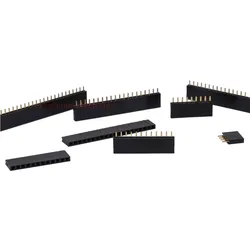 Conector cabezal hembra 2,54 mm - 1 fila para PCB 2-40pin compacto