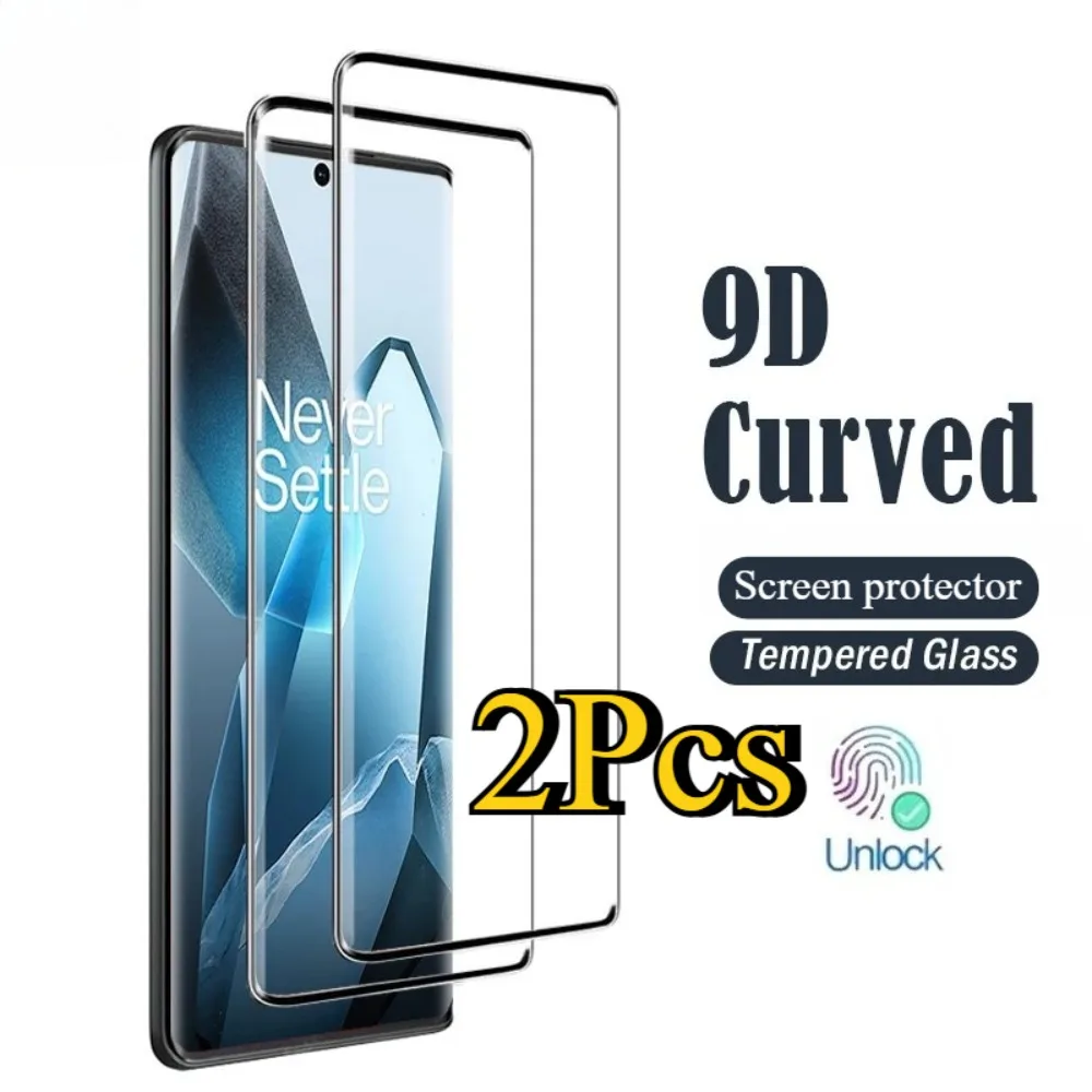 2 uds 9D vidrio de protección de cobertura completa para OnePlus 13R 12R Ace 3 5 Pro Ultra protector de pantalla para OnePlus 13T 11R 10R 9RT