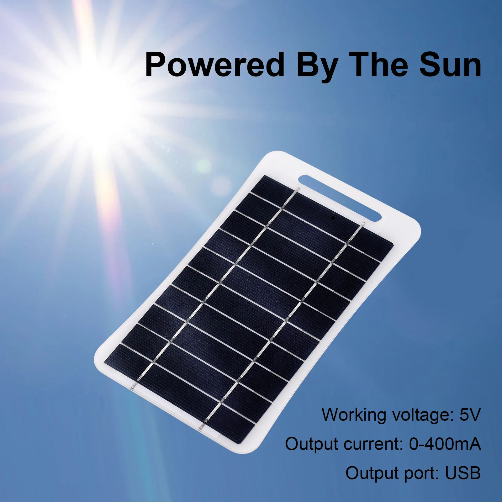 Panel Solar pequeño de 5V/2W con USB, célula Solar de silicio monocristalino DIY, Panel de energía portátil impermeable para Camping para teléfono móvil - imagen 2