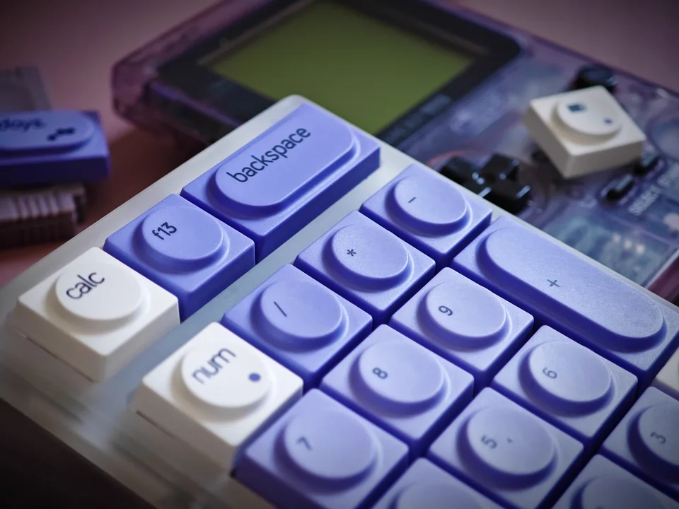 Doys Milkit.taro Keycap Set Púrpura Blanco Numpad Doys Key Caps Teclado mecánico Punto de personalidad Artisan Gaming Keyboard Caps - imagen 3