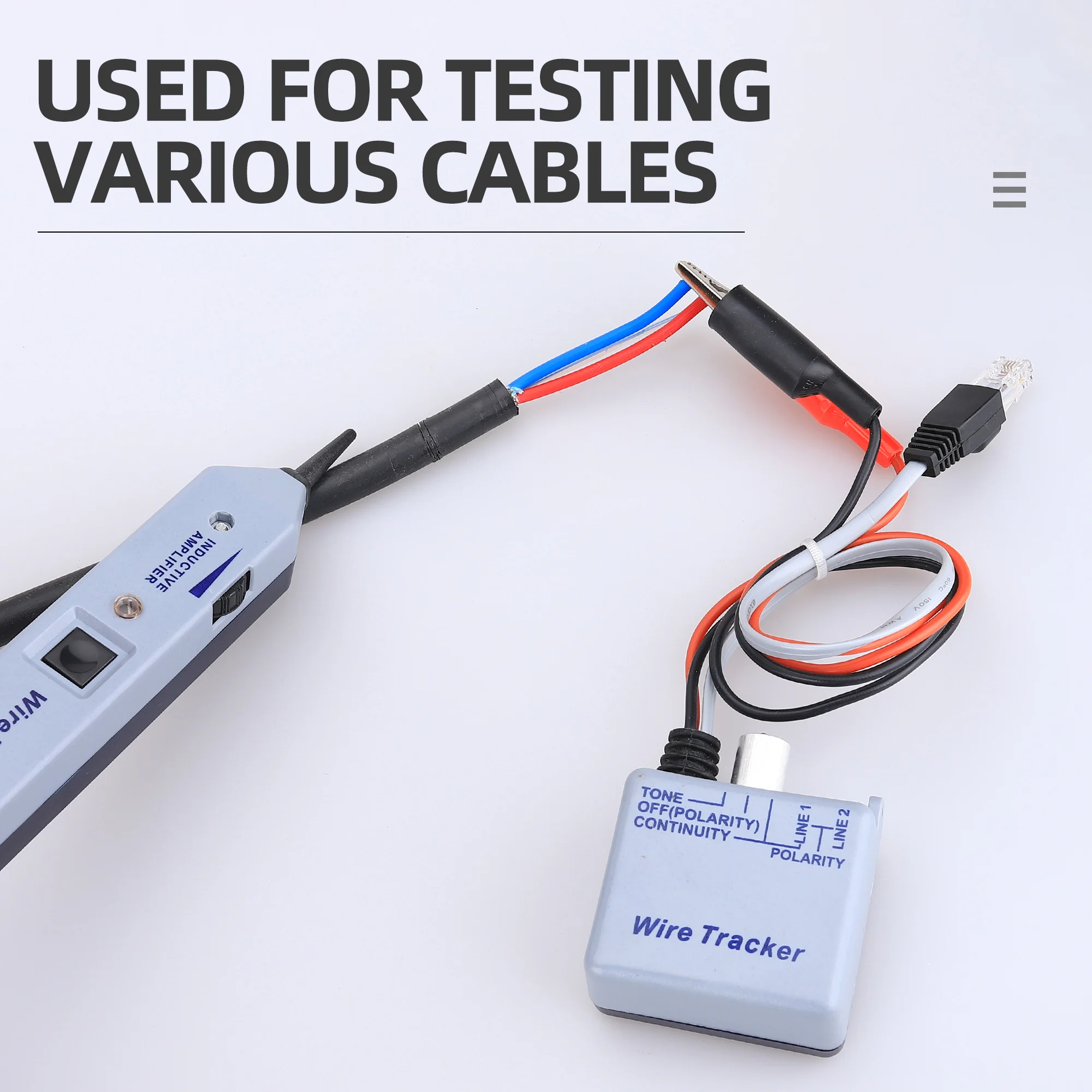 Probador de Cable de 200EP, buscador de línea, generador de tono de Cable de red, generador de tono de volumen ajustable inductivo - imagen 4