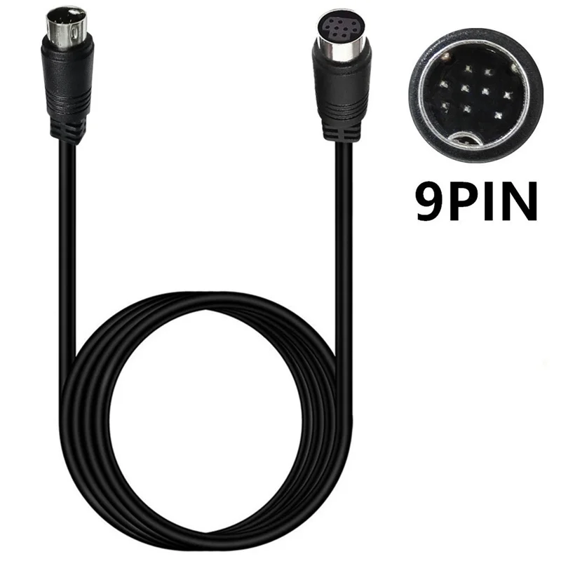 Cable adaptador de extensión Mini DIN de 90 grados, 9 pines, macho a hembra, Mini Din, 9 núcleos, Cable de Audio/Video, decodificador de vídeo - imagen 4