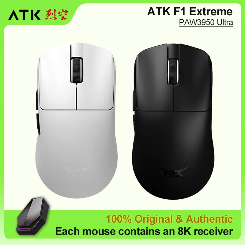ATK-ratón inalámbrico para juegos BlazingSky F1 Extreme PAW3950, Ultra modo Dual, 8000Hz, 35g, ligero, e-sports, FPS - imagen 2