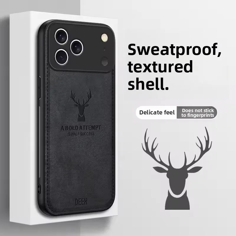 Funda de cuero TPU suave con cabeza de ciervo para IPhone 17 Air 16 E 15 14 13 11 Pro Max Plus 12 Mini 13Mini 12Mini 16E i17 cubierta de parachoques de teléfono - imagen 2