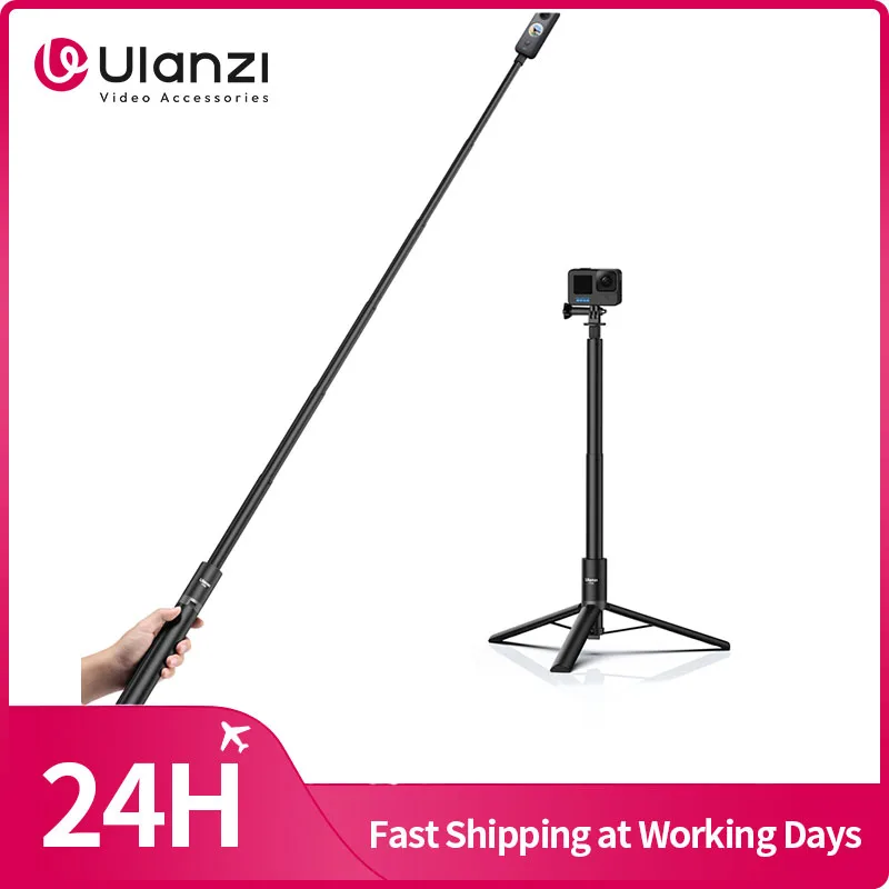 Ulanzi TT52 trípode/palo Selfie portátil de 1,5 m para Insta360/GoPro 28-150cm carga de 800g para transmisión en vivo grabación de vídeo Vlog