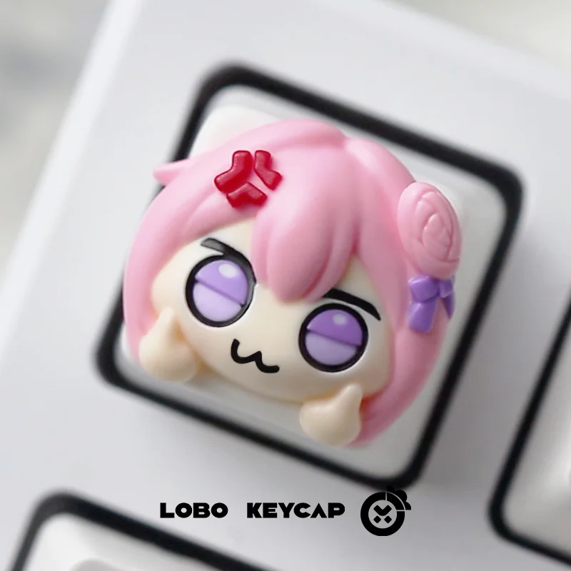 LOBO 3D Doro Anime Keycaps resina Kawaii creativo lindo teclado personalizado tapa dibujos animados para teclado mecánico Keycap - imagen 3